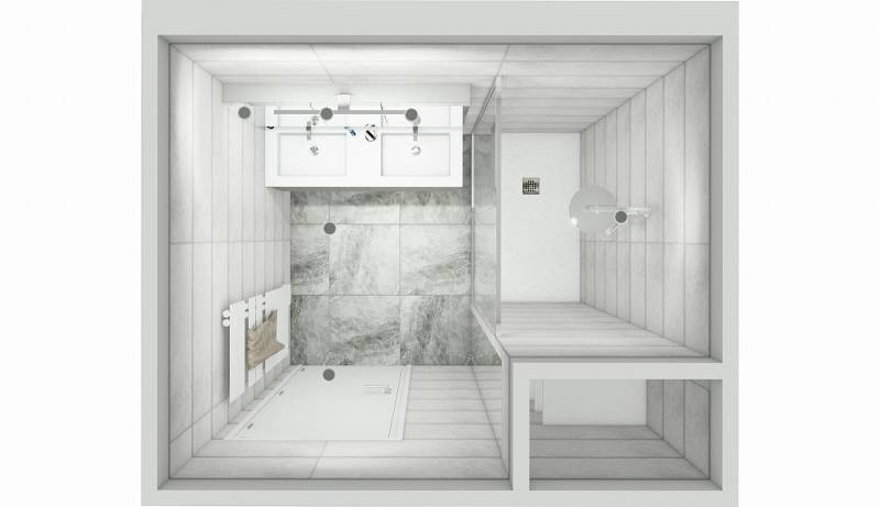 Projet 3D salle de bains réalisation en cours