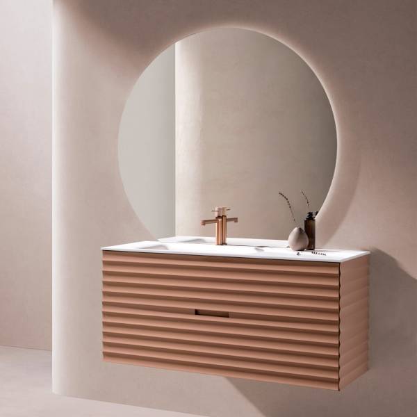 Meuble salle de bains Terracotta 2 tiroirs 